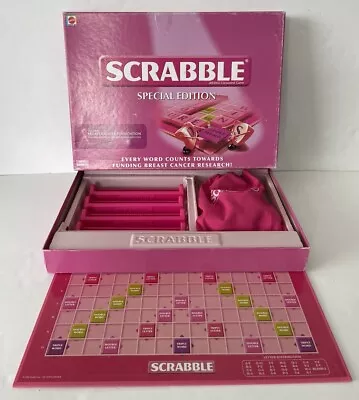 Buy Scrabble Special Edition Breast Cancer Awareness Version PINK Mattel Games 2008 • 9.99£