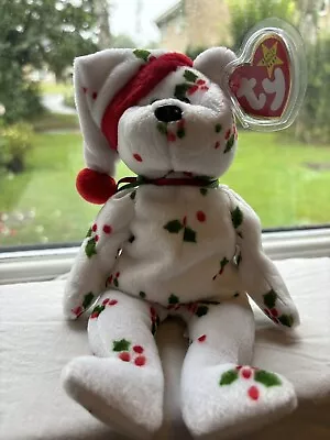 Buy Ty Beanie Baby 1998 Holiday Bear • 4£