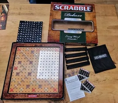 Buy Scrabble Deluxe Game - Low Profile Turntable - 2008/9 - Mattel Rare COMPLETE • 39.99£