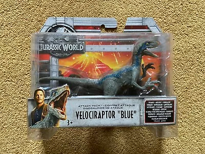 Buy Jurassic World Fallen Kingdom Attack Pack Velociraptor Blue Action Figure 2017 • 15.99£