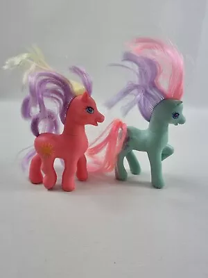 Buy 2 X My Little Pony 90s Toys Pink Sun Blue Floral Leave • 7.90£