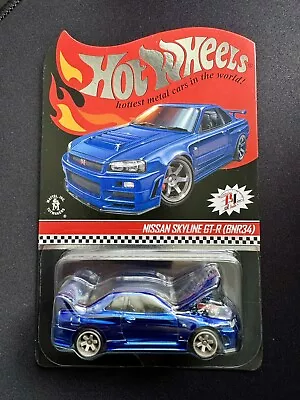 Buy Hot Wheels RLC Nissan GT-R BNR34 Blue R34 GTR #5027/12500 Red Line Club • 585£