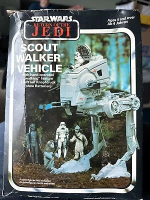 Buy Vintage Star Wars Kenner AT-ST Scout Walker With Original Box Complete • 23£