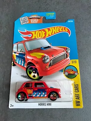 Buy Hot Wheels Morris Mini - Red Colour - 'HW Art Cars' Series. 2016 Long Card Issue • 7£