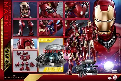 Buy New Hot Toys QS012 Marvel Iron Man Tony Stark Mk3 Deluxe Version 1/4 Figure • 786.99£