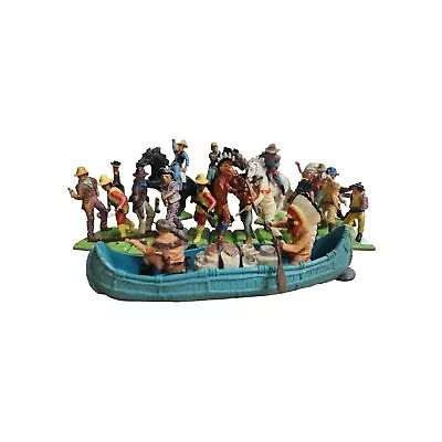 Buy Britains Deetail Cowboys And Indians. Davy Crochet Canoe. 7th Cavalry, Apaches  • 20£