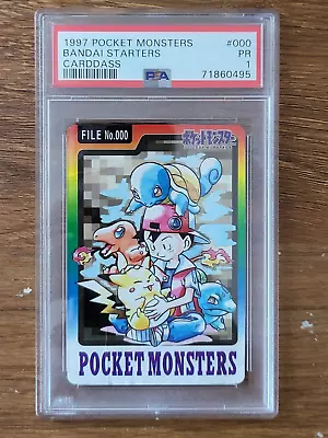 Buy 1997 Pokemon Pocket Monsters Carddass PSA 1 Checklist Bandai Starters POOR PR • 130.42£
