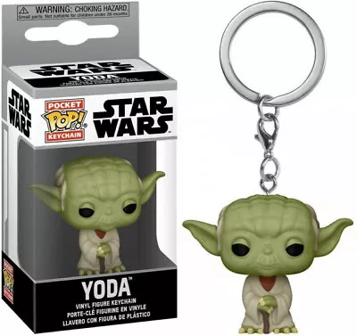 Buy Star Wars Key Ring Figurine Pocket Pop! Vinyl Yoda 4 CM Keychain 530538 • 14.33£