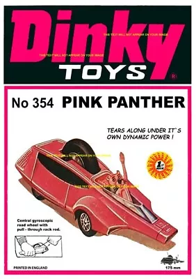Buy Dinky Toys Pink Panther  A5 Shop Counter / Wall Display  New .  Joe 90 • 7.95£