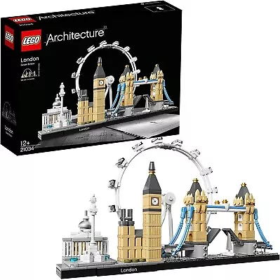 Buy LEGO Architecture Skyline Set: London Eye, Big Ben, Tower Bridge, Gif Idea 21034 • 28£