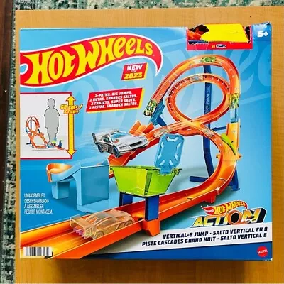 Buy Hot Wheels Action Vertical-8 Jump Track Set 2 Ft Tall Track - Open Box • 37.27£