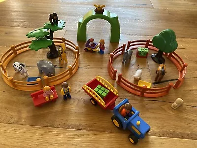 Buy Playmobil 123 Large Petting Zoo 6754, Preowned With All Pieces • 5£