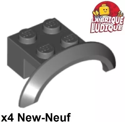 Buy Lego 4x Vehicle Mudguard Guard Mud 4x2 1/2x1 Arch Round Dark Grey 98282 New • 1.82£
