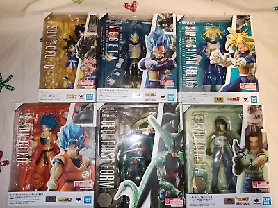 Buy Bandai Dragon Ball SHF S H Figuarts 6 Figure Bundle, Vegeta, Goku, Cell, Trunks • 250£