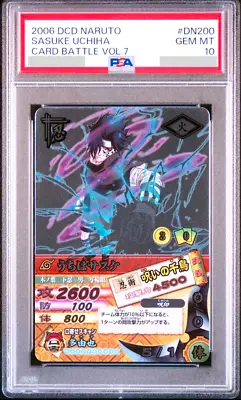 Buy PSA 10 Naruto Carddass Sasuke Uchiha DN200 Card Battle Vol 7 Japanese • 2,328.27£