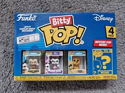 Buy 2x 4 Pack Funko Bitty POP! Vinyl Disney Mickey Mouse Miniature Vinyl Figures • 10£