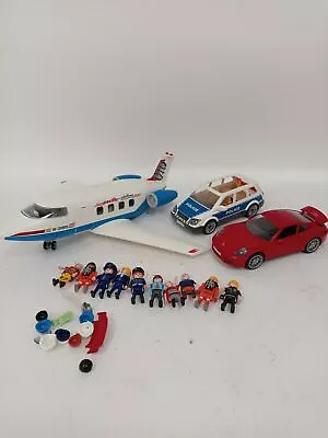 Buy Playmobil Toys Bundle Airplane Pacific Airline/Police Car/Porsche Car Preowned • 9.99£