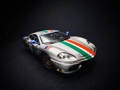 Buy 1/18 Hot Wheels Ferrari 360 Modena Challenge In Silver - Dirty Look - Burago KK • 44.99£