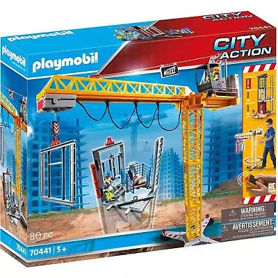 Buy PLAYMOBIL 70441 City Action Construction Crane With Remote Control - Yellow • 100£