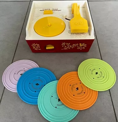 Buy 2010 Fisher Price Music Box Record Player COMPLETE 5 Records: Repro Of A Classic • 19.99£