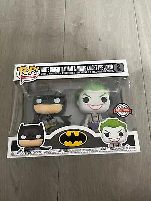 Buy Funko Pop! White Knight Batman & White Knight The Joker 2 Pack Vinyl: DC Comics • 34.99£