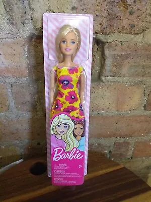 Buy Barbie Blonde Yellow Floral Dress Gbk92/93new Sealed Box • 4.99£