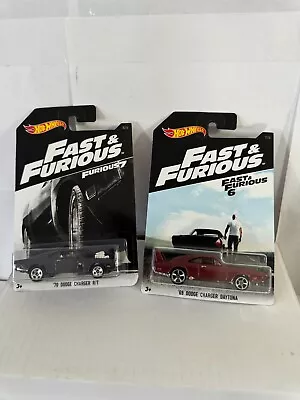 Buy Hot Wheels Lot 2x Fast & Furious 70 Dodge Charger RT / 69 Charger Daytona C15 • 17.18£