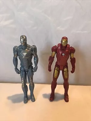 Buy Marvel Iron Man Figures 4” Hasbro 2011 Red & Gold Blue & Silver • 4.99£