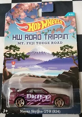 Buy Hot Wheels HW Road Trippin MT. Fuji Touge Road Nissan Skyline GT-R R34 #9/21 • 34.95£