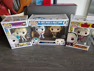 Buy Lot Funko Pop Dc Super Heroes Joker Beach  Harley 308 Harley 1108 New • 39.99£