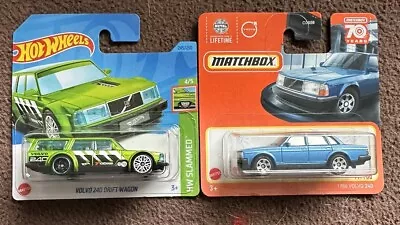 Buy Hot Wheels Matchbox X2 Volvo 240 99/100 And Volvo 240 Drift Wagon • 5.99£