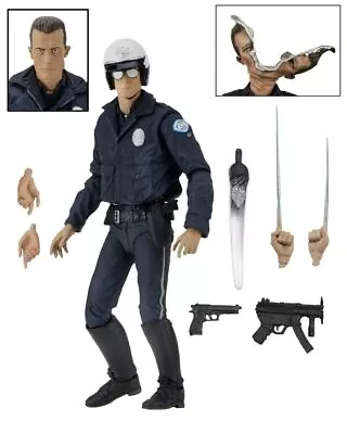 Buy NECA Terminator 2 Judgement Day Motorcycle Cop T-1000 7 Action Figure Film Model • 41.63£