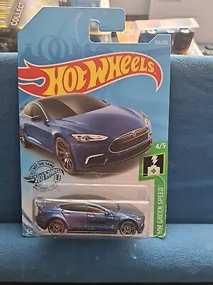 Buy Hot Wheels Tesla Model S - HW Green Speed 4/5 **COMBINED POSTAGE OFFERED** • 6.99£