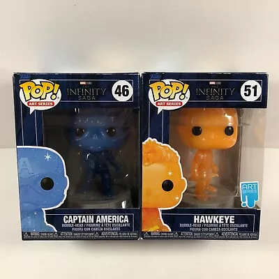 Buy Funko Pop Marvel Studios The Infinity Saga #46 Captain America & #51 Hawkeye • 11.95£