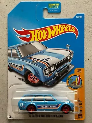 Buy 2015 Hot Wheels 71 DATSUN BLUEBIRD 510 WAGON Surf's Up With Protector Skyline • 19.99£