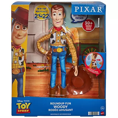 Buy Woody Doll Figure Disney Pixar Roundup Fun Talking Sheriff Pull String Mattel UK • 59.99£