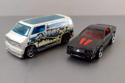 Buy Hot Wheels '85 Chevy Camaro IROC-Z Mattel 2011 & '77 Custom Dodge Van 2009 Matte • 11£