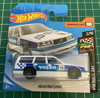 Buy Hot Wheels Volvo 850 Estate White Blue HW Race Day Number 57 New And Unopened • 21.99£