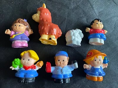 Buy Fisher Price Little People Figures X 5 And Llama (Has Damaged Ear  And Lamb • 4.90£