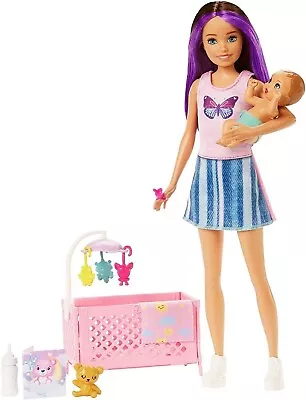 Buy Barbie Hair Purple Babysitter Skipper Doll Mattel • 35.31£