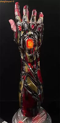 Buy Avenger 4 Thanos Iron Man MK85 Battle Damage Infinite Glove 1:1 LED Model Statue • 182.60£