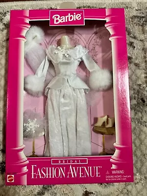 Buy Barbie Fashion Avenue Doll Bridal Winter Snowflake Wedding Dress Mattel 1996 • 37.30£
