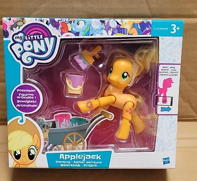 Buy My Little Pony G4 Applejack Painting Poseable Figure MIB 2017 • 8.99£