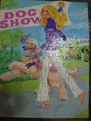Buy Vintage 1980 Whitman Mattel Barbie 100 Piece Jigsaw Puzzle Dog Show Afghan • 8.67£