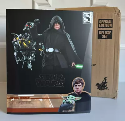 Buy Hot Toys Star Wars Luke Skywalker And Grogu Deluxe The Mandalorian DX23 Figure • 290£