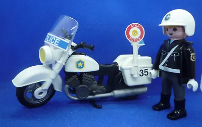 Buy Playmobil PY-6 Police Motorbike & Rider Figure Helmet Traffic City Action • 4.99£