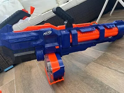 Buy Nerf Elite Titan CS-50 Machine Gun, Fully Working, 50 Bullet Drum Magazine. • 60£