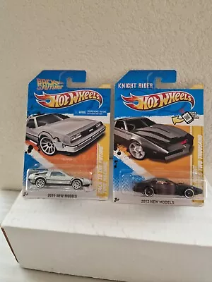 Buy Hot Wheels Lot X2 Back To The Future Time Machine / KITT Knight Industries C63 • 16.63£