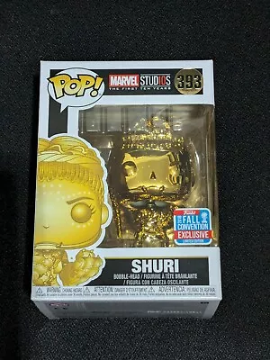 Buy FUNKO POP! Marvel Studios First TEN YEARS SHURI Ltd Gold Bobble-Head #393 BNIB • 14.95£