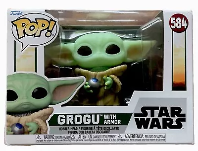 Buy Funko Pop! Television Star Wars 584 Grogu With Armor Vinyl Figure  New Boxed • 4.95£